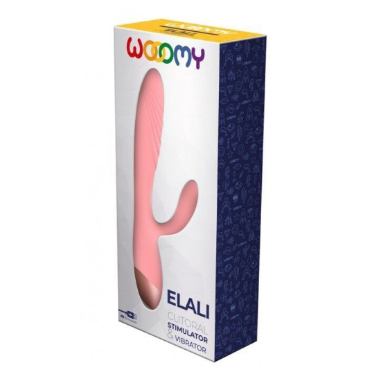 Вібратор-кролик, рожевий Wooomy Elali Pink Rabbit Vibrator