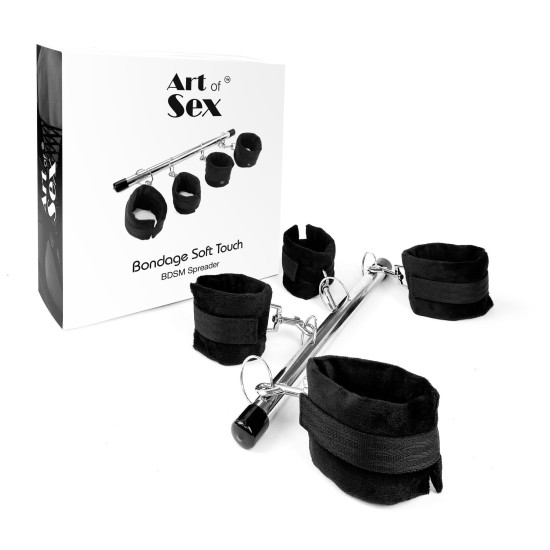 Колодка-распорка для рук и ног, черная Art of Sex Bondage Soft Touch BDSM Spreader Black