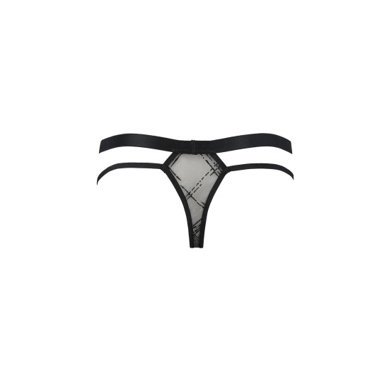 Мужские прозрачные стринги из сетки, черные Passion 029 Thong Collin Black, S/M