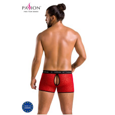 Прозрачные боксеры из сетки с леопардовым рисунком, красные Passion 046 Short Parker Red, L/XL