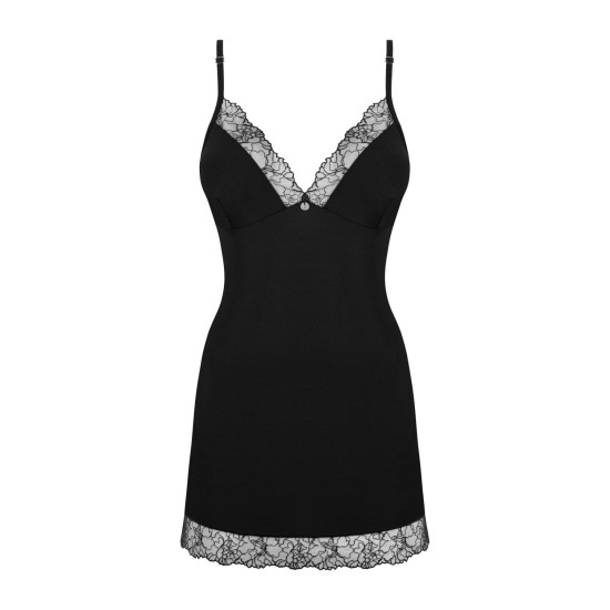 Сорочка и трусики с эффектом омбре, розовые Obsessive Bella Rou Chemise & Thong, XS/S