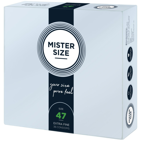 Презервативы для пениса длиной 9–9,5 см, 36 шт Mister Size - pure feel 47