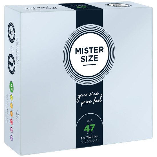 Презервативы для пениса длиной 9–9,5 см, 36 шт Mister Size - pure feel 47