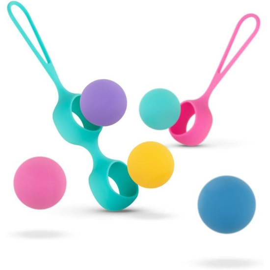 Набір вагінальних кульок з двома тримачами, маса 40, 50, 60 г PMV20 Vita Kegel Ball Set
