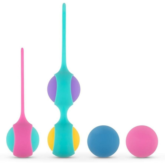 Набір вагінальних кульок з двома тримачами, маса 40, 50, 60 г PMV20 Vita Kegel Ball Set