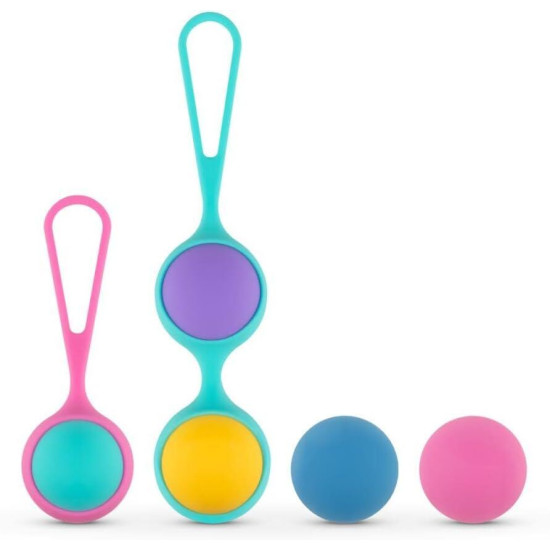 Набір вагінальних кульок з двома тримачами, маса 40, 50, 60 г PMV20 Vita Kegel Ball Set