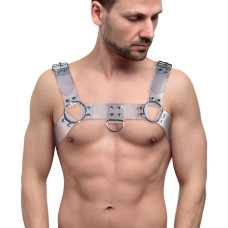 Чоловіча портупея на груди, прозора Feral Feelings Bulldog Harness Transparent