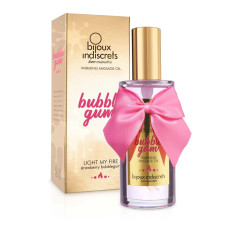 Розігрівауче масло з ароматом полуничної жуйки Bijoux Indiscrets Light My Fire - Strawberry Bubblegum, 100 ml