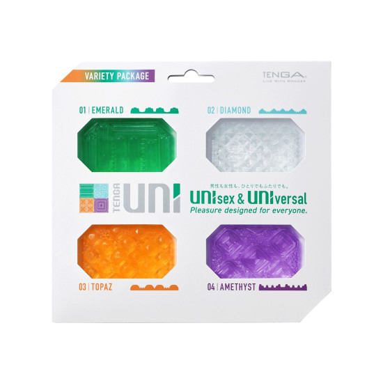 Набір стимуляторів для ерогенних зон (4 шт) Tenga Egg UNI Variety Pack