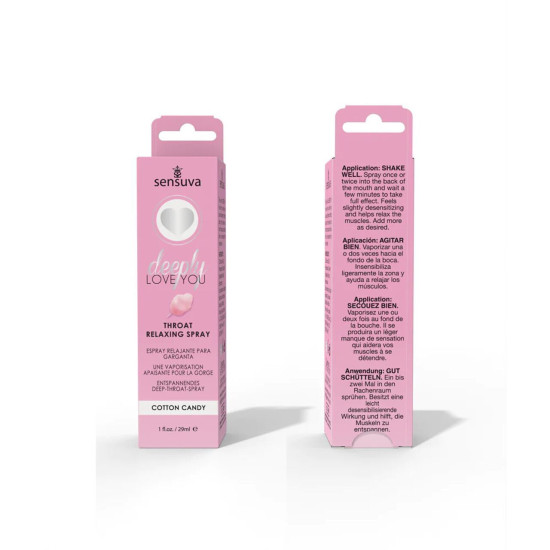 Спрей для глибокого мінету зі смаком солодкої вати Sensuva Deeply Love You Cotton Candy, 29 ml