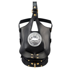 Маска-сбруя для орального секса с поводком Lockink Sevanda Blowjob Head Muzzle with Leash