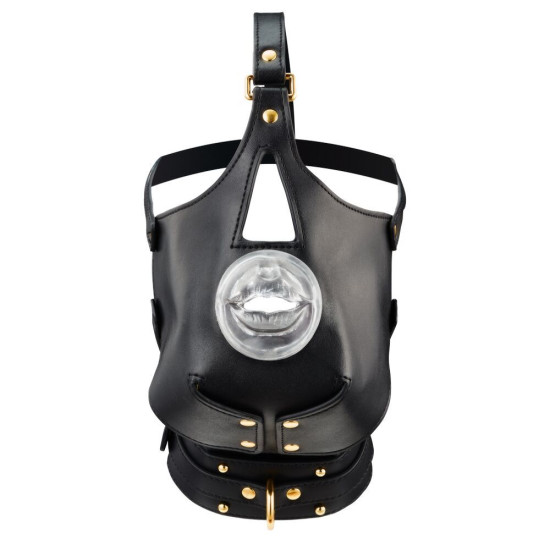 Маска-сбруя для орального секса с поводком Lockink Sevanda Blowjob Head Muzzle with Leash
