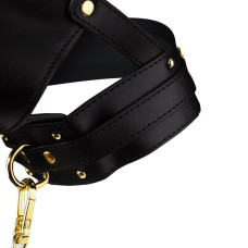 Маска-сбруя для орального секса с поводком Lockink Sevanda Blowjob Head Muzzle with Leash