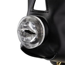 Маска-сбруя для орального секса с поводком Lockink Sevanda Blowjob Head Muzzle with Leash