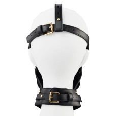 Маска-сбруя для орального секса с поводком Lockink Sevanda Blowjob Head Muzzle with Leash