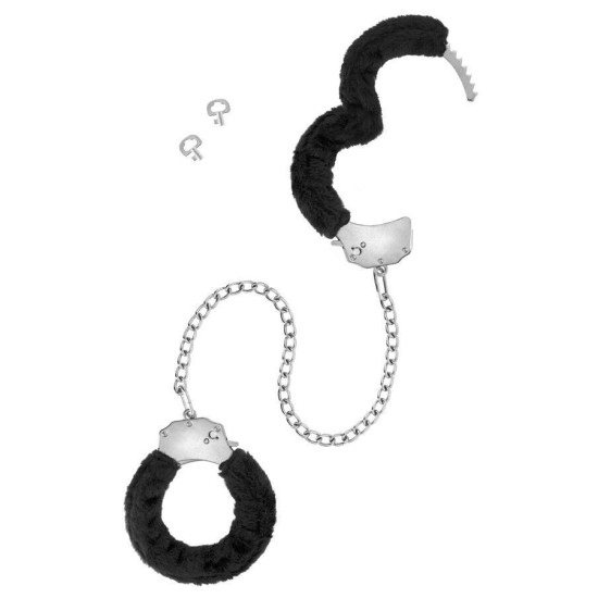 Поножи с меховой отделкой Fetish Tentation Adjustable Metal and Fur Ankle Cuffs