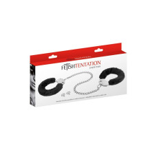 Поножі з хутряною обробкою Fetish Tentation Adjustable Metal and Fur Ankle Cuffs