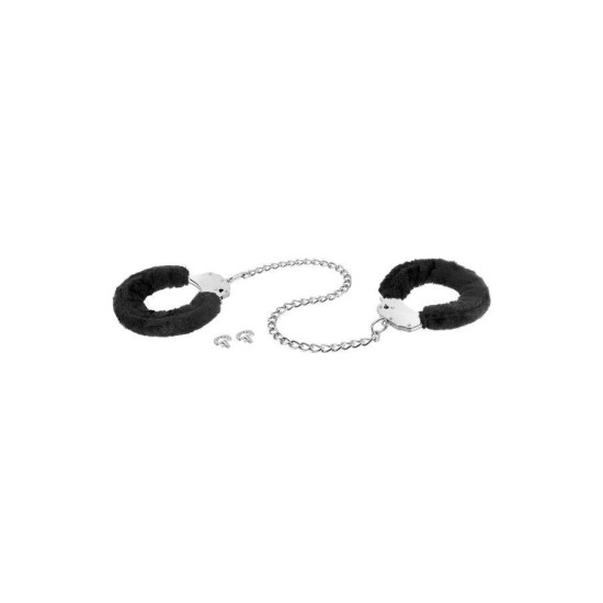 Поножи с меховой отделкой Fetish Tentation Adjustable Metal and Fur Ankle Cuffs