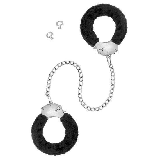 Поножи с меховой отделкой Fetish Tentation Adjustable Metal and Fur Ankle Cuffs