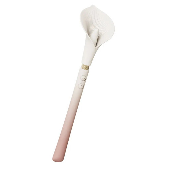 Вібромасажер у вигляді квітки, біло-рожевий Zalo Calla Ivory Pink
