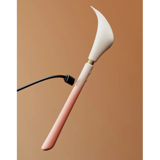 Вібромасажер у вигляді квітки, біло-рожевий Zalo Calla Ivory Pink