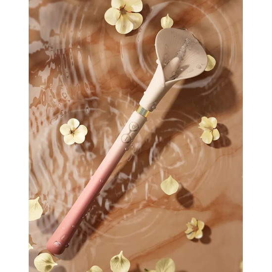 Вібромасажер у вигляді квітки, біло-рожевий Zalo Calla Ivory Pink