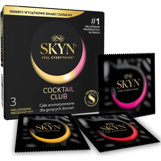 Смакові презервативи (Pina Colada, Cherry Sunrise, Passion Daiquiri) SKYN Cocktail Club, 3 шт