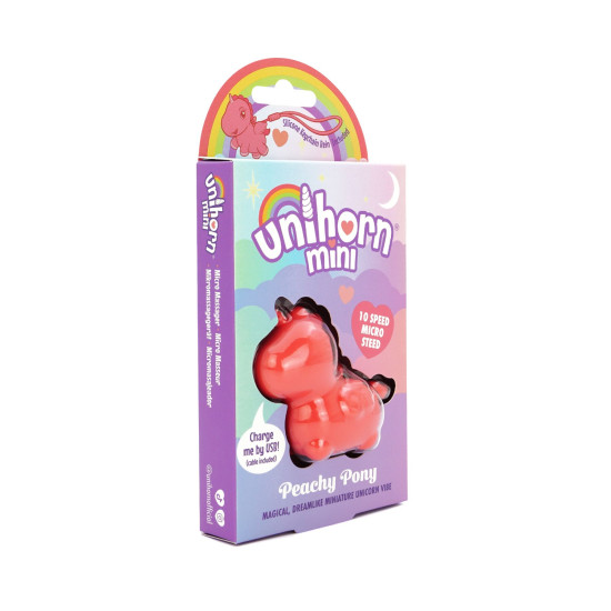 Вибратор-единорожка мини, брелок с вибрацией Unihorn Mini Peachy Pony