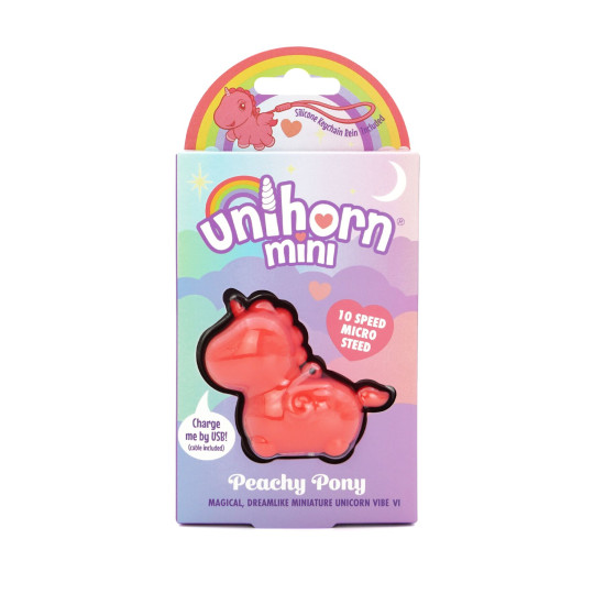 Вибратор-единорожка мини, брелок с вибрацией Unihorn Mini Peachy Pony