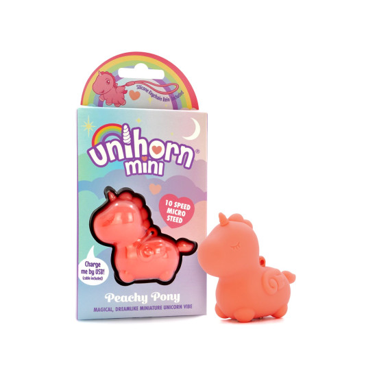 Вибратор-единорожка мини, брелок с вибрацией Unihorn Mini Peachy Pony