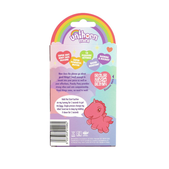 Вибратор-единорожка мини, брелок с вибрацией Unihorn Mini Peachy Pony