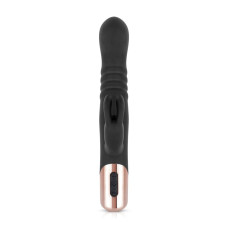 Вибратор-кролик с функцией толчков, черный Rosy Gold Rabbit Vibrator With Thrusting Function Black