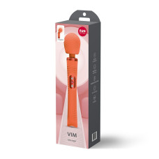 Вибромассажер, супермощный и легкий, до 6 часов работы, оранжевый Fun Factory VIM Vibrating Wand Orange