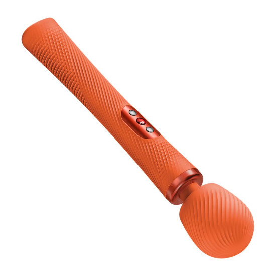 Вибромассажер, супермощный и легкий, до 6 часов работы, оранжевый Fun Factory VIM Vibrating Wand Orange
