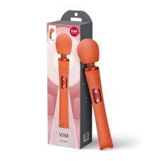 Вибромассажер, супермощный и легкий, до 6 часов работы, оранжевый Fun Factory VIM Vibrating Wand Orange