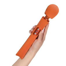 Вибромассажер, супермощный и легкий, до 6 часов работы, оранжевый Fun Factory VIM Vibrating Wand Orange