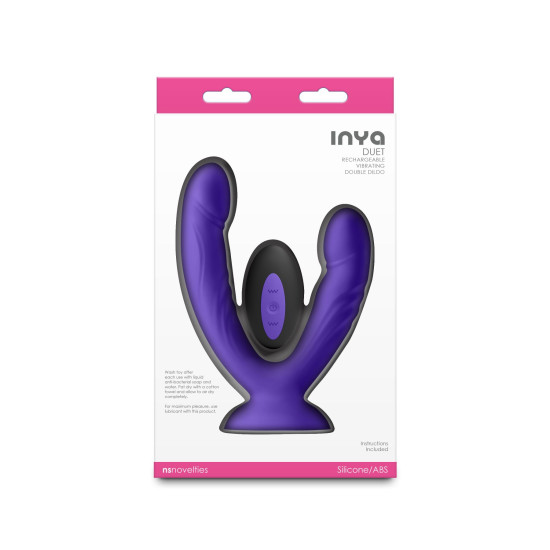 Подвійний ділдо з вібрацією, фіолетовий NS Novelties INYA - Duet - Purple