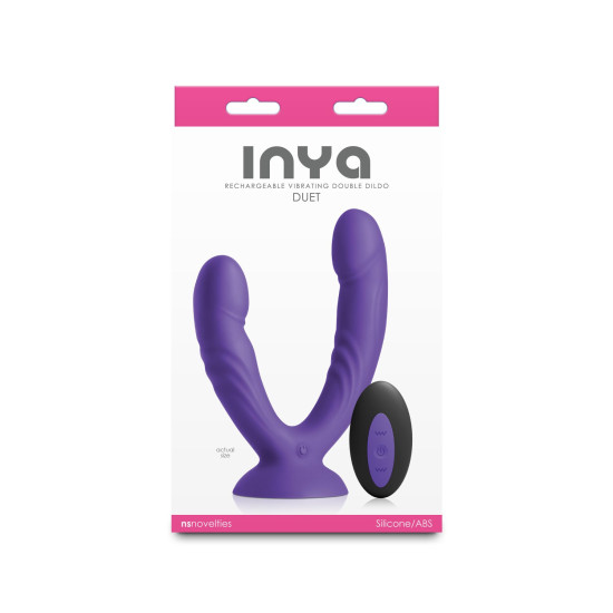 Подвійний ділдо з вібрацією, фіолетовий NS Novelties INYA - Duet - Purple