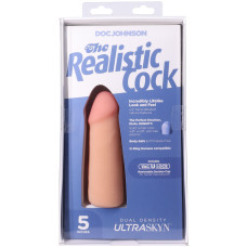 Фалоімітатор, довжина 12.7 см Doc Johnson The Realistic Cock ULTRASKYN - 5 Inch Vanilla