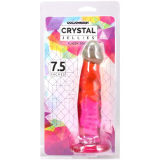Дилдо, длина 19.1 см, радужный Doc Johnson Crystal Jellies - 7.5 Inch Classic Dong - Rainbow