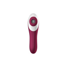 Вакуумний стимулятор з вібрацією, винно-червоний Satisfyer Dual Crush Wine Red