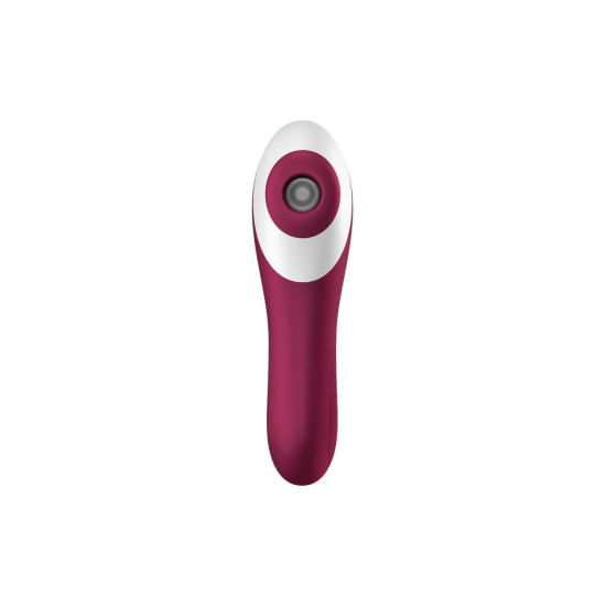 Вакуумний стимулятор з вібрацією, винно-червоний Satisfyer Dual Crush Wine Red