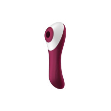Вакуумный стимулятор с вибрацией, винно-красный Satisfyer Dual Crush Wine Red