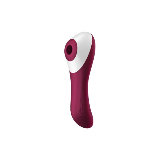 Вакуумний стимулятор з вібрацією, винно-червоний Satisfyer Dual Crush Wine Red