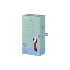 Вакуумний стимулятор з вібрацією, винно-червоний Satisfyer Dual Crush Wine Red