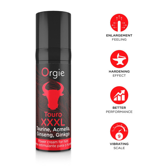 Крем для посилення ерекції Orgie Touro XXXL Power Cream, 15 мл (м'ята упаковка!!!)