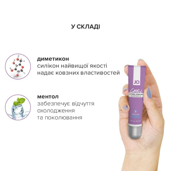 Стимулюючий гель для клітора, 10 ml, термін до 07.2024 JO Chill Cooling (Розпродаж)