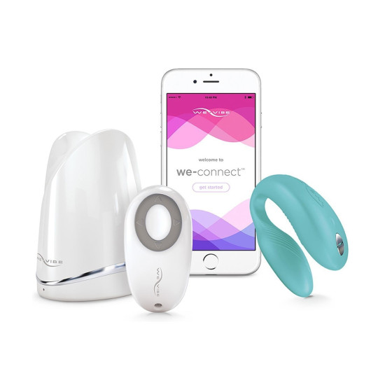 Вібратор аквамаринового кольору We-Vibe Sync Aqua