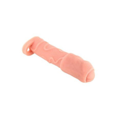 Насадка на член с закрытой головкой и кольцом для мошонки Real Body Real Extender DICKY