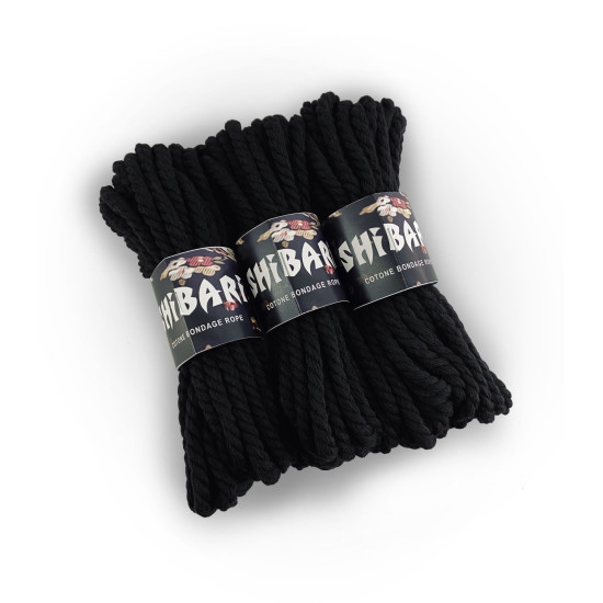 Хлопковая веревка для шибари, черная, длина 8 м Feral Feelings Shibari Rope Black, 8 м